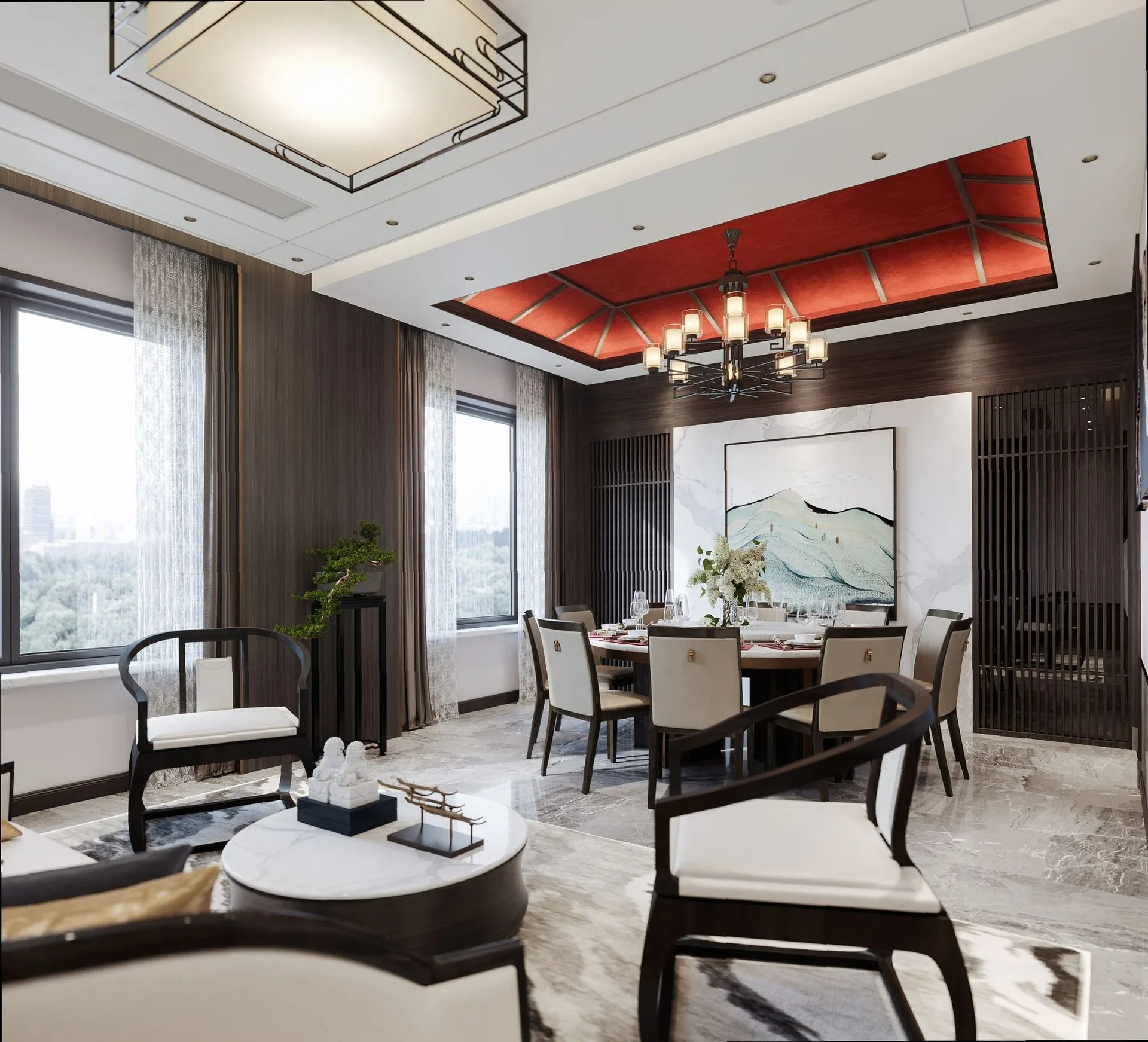 img-01 - 北京西岸 全屋定制·高定整装.><br>有业主问：“预算卡得紧，能省在哪？”<br>基材和漆别省。省在造型上。比如这扇2.75米一门到顶格栅门，去掉两道横撑，结构更稳，视觉更利落——新中式不是非得雕花嵌金才叫高定。</p><p><img loading=
